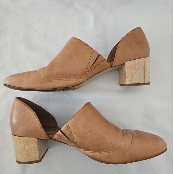 Madewell Kirstie Camel Brown Leather Lowcut Bootie sz 9 L0669 Minimalist Basic - Picture 7 of 9